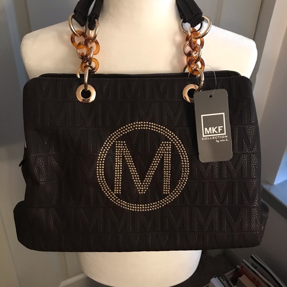 Mia K Collection Chocolate Chain-Strap Satchel - Picture 2 of 3